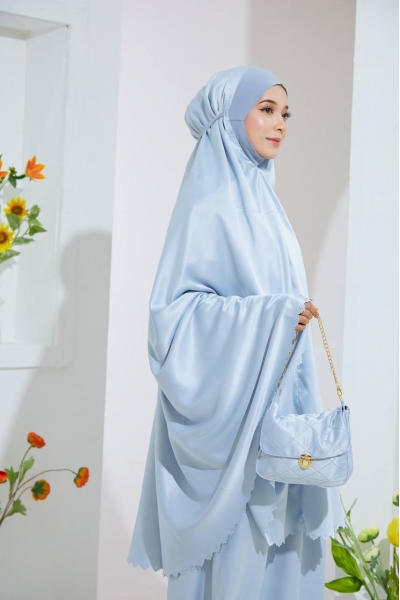 Telekung Juwita Stormy Bluegray